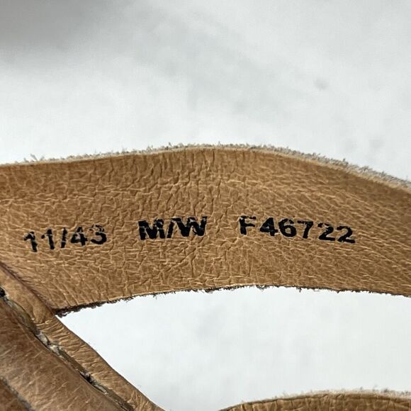 Born Tan Suede Wedge Cork Sandals Womens Sz 11 M Slip On Open Toe Comfort Casual - Picture 10 of 12